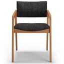 Ver imagem 2 de Cadeira para Sala de Jantar Estar Living Giorgia L02 Linho Chumbo - Lyam Decor