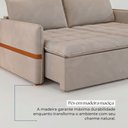 Ver imagem 7 de Sofá Cama Retrátil 3 Lugares Bárbara 1,80m Veludo Bege