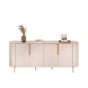 Ver imagem 7 de Buffet Decorativo América 4 Portas Pés Metálicos Dourados Off White G18 - Gran Belo