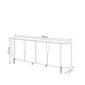 Buffet Decorativo América 4 Portas Pés Metálicos Dourados Off White G18 - Gran Belo - 4