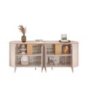 Ver imagem 5 de Buffet Decorativo América 4 Portas Pés Metálicos Dourados Off White G18 - Gran Belo