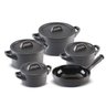 Jogo De Panelas De Carâmica Ceraflame Martelada 5 Peças Grafite - 1