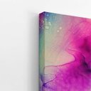 Ver imagem 3 de Tinta Colorida Roxo e Rosa Abstrato Quadro Canvas 100x70cm