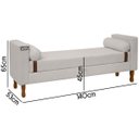 Ver mais imagens de Kit Cabeceira e Calçadeira Baú para Cama Box Casal 140cm Bouclê Bege Marfim
