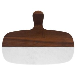 Tábua Retangular para Servir de Mármore e Madeira com Alça 40,6cm - Oxford