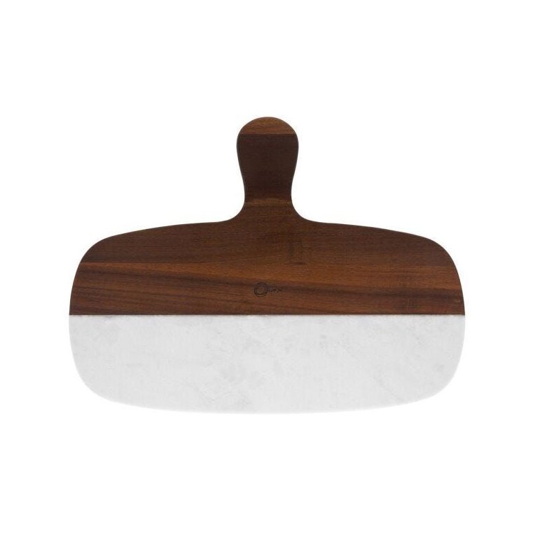 Tábua Retangular para Servir de Mármore e Madeira com Alça 40,6cm - Oxford