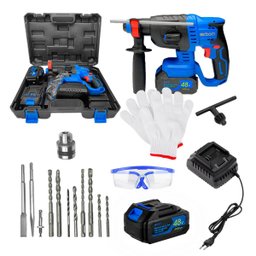 Martelete Rompedor Brushless 2.3 Joules Impacto Recarregável 2 Baterias Maleta e Acessórios - 2