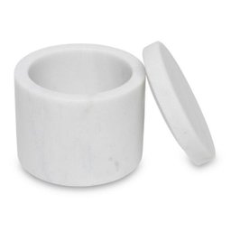 POTE COM TAMPA PARA SAL EM MÁRMORE - OXFORD - 1