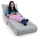 Ver imagem 5 de Sofá-cama Julia - Puff em Tecido Sued/enchimento de Perolas de Eps