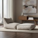 Ver imagem 2 de Sofá-Cama Julia - Puff em Tecido Sued/Enchimento de Perolas de Eps