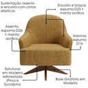 Ver imagem 5 de Poltrona Decorativa Naomi Base Giratoria Linho Color Trend Tca 219 Moll