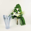 Ver imagem 4 de Arranjo Lírio Branco Com Vaso 63x50x43cm Planta Artificial