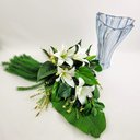 Ver imagem 2 de Arranjo Lírio Branco Com Vaso 63x50x43cm Planta Artificial