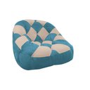 Ver imagem 2 de Kit 02 Poltrona Paloma Escritório Sala Pé Plástico Suede Azul Turquesa e Suede Bege Rosado - Dominic
