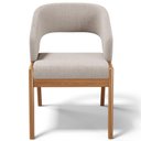 Ver mais imagens de Kit 03 Cadeiras de Jantar e Estar Living Estofada Lince L02 Bouclê Bege - Lyam Decor