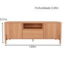 Ver imagem 6 de Rack para Tv até 70 Polegadas 1 Gaveta e 2 Portas Gliss 1,83m Lukaliam Móveis Jequitiba Jequitiba