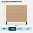 Ver imagem 4 de Cabeceira Decorativa Ivy para Cama de Casal 140 cm Suede Nude