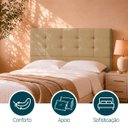 Ver imagem 3 de Cabeceira Decorativa Ivy para Cama de Casal 140 cm Suede Nude