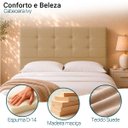 Ver imagem 2 de Cabeceira Decorativa Ivy para Cama de Casal 140 cm Suede Nude