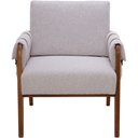 Ver imagem 2 de Poltrona Decorativa para Sala de Estar Living Aymê L02 Linho Cinza - Lyam Decor