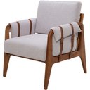 Ver imagem 1 de Poltrona Decorativa para Sala de Estar Living Aymê L02 Linho Cinza - Lyam Decor