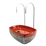 BEBEDOURO TIPO FONTE PARA GATOS VENEZA TORNEIRA DUPLA VERMELHO CERAMICA 220V - 1