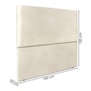 Ver imagem 3 de Cabeceira Queen 160 Cm com Frame Luna Corino Bege Artte