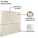 Ver imagem 4 de Cabeceira Queen 160 Cm com Frame Luna Corino Bege Artte