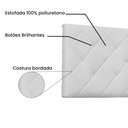 Ver imagem 3 de Cabeceira Painel Tânia Solteiro 90cm Corino Branco
