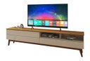Ver imagem 1 de Rack para TV Wall 2.2 Off White com Nature - MoveisAqui