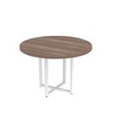 Ver imagem 1 de Mesa Reunião Redonda 1100pe40tub Walnut-branco