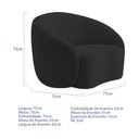 Ver mais imagens de Kit Divã Recamier Orgânico Marrocos 200cm Lado Esquerdo e 2 Poltronas Amore Bouclé Preto