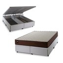 Ver imagem 1 de Conjunto Box Baú Super King Atlanta Branco 193x203x69 Espuma D45