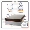 Ver imagem 2 de Conjunto Box Baú Super King Atlanta Branco 193x203x69 Espuma D45