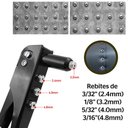 Ver imagem 4 de Alicate Rebitador Profissional Rebitadeira Manual com 4 Bicos Consertos e Reparos em Geral