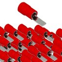 Ver imagem 2 de Kit 50 Terminais Pre Isolado Pino Chato 10mm Vermelho