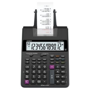 Calculadora com Bobina 2.0 Linha com 2 Cores Impressão Preta Casio Hr-100rc-bk-b-dc