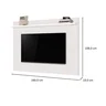 Painel para Tv até 60 Polegadas Branco Luna 160cm com 2 Leds Tebarrot Móveis - 3