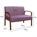 Ver imagem 2 de Namoradeira Lara Veludo Costura Matelassê Confortável Roxo 380 Bella Decor