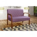 Ver imagem 3 de Namoradeira Lara Veludo Costura Matelassê Confortável Roxo 380 Bella Decor