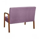 Ver imagem 4 de Namoradeira Lara Veludo Costura Matelassê Confortável Roxo 380 Bella Decor