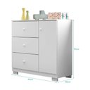 Ver imagem 6 de Jogo de Quarto Infantil Duda com Guarda Roupa 4 Portas e Cômoda Branco - Phoenix Baby