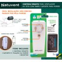 Ver imagem 3 de Ventilador de Teto com Controle Remoto Natuvent Dahlia Led 3 Pás Madeira Imbuia 3000k Branco Quente