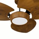 Ver imagem 2 de Ventilador de Teto com Controle Remoto Natuvent Dahlia Led 3 Pás Madeira Imbuia 3000k Branco Quente