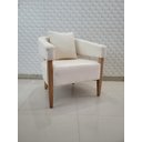 Ver imagem 4 de Poltrona Decorativa Valentina Luxo Dora Bela - Linho 1002