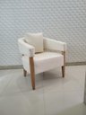 Ver imagem 6 de Poltrona Decorativa Valentina Luxo Dora Bela - Linho 1002