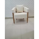 Ver imagem 5 de Poltrona Decorativa Valentina Luxo Dora Bela - Linho 1002