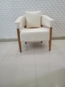 Ver imagem 5 de Poltrona Decorativa Valentina Luxo Dora Bela - Linho 1002