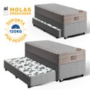 Ver imagem 3 de Cama Box com Colchão de Molas Ensacadas Ortobom Airtech Springpocket + Auxiliar Solteiro 88cm