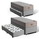 Ver imagem 1 de Cama Box com Colchão de Molas Ensacadas Ortobom Airtech Springpocket + Auxiliar Solteiro 88cm